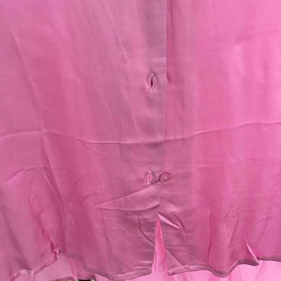 English Factory Pink Satin Button Down Shirt - Picture 6 of 7